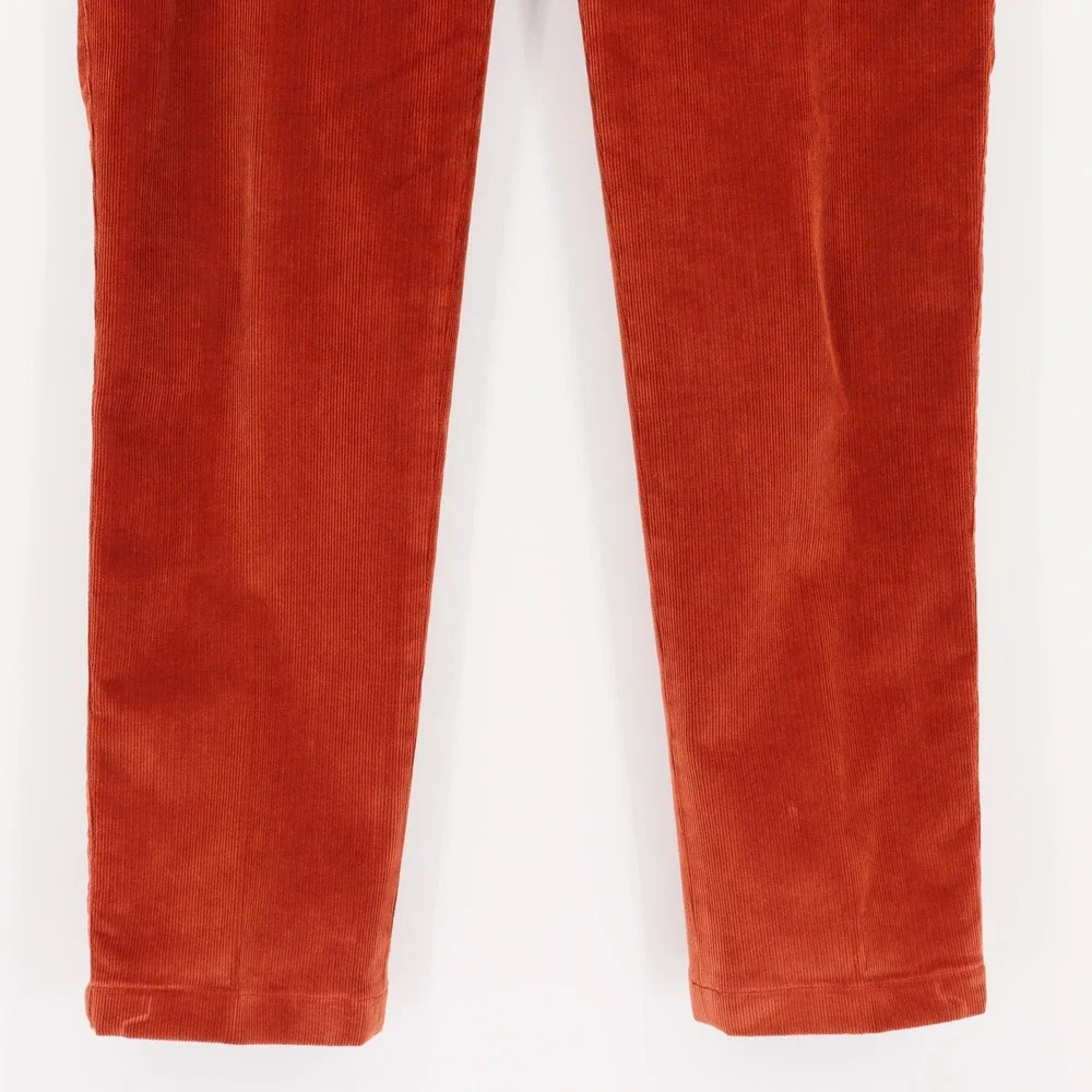 Marco Pescarolo Napoli Corduroy Burnt Orange Chino Pants Mens Size 52 IT 36 US